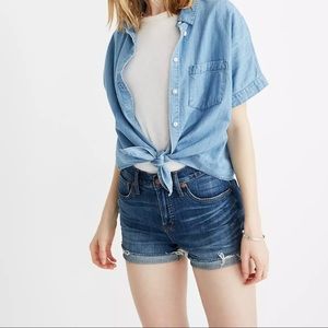 Madewell High-Rise Denim Shorts in Glenoaks Wash: Cutoff Edition 26